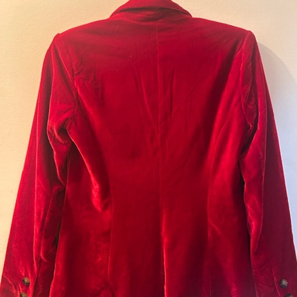 Free People MINKPINK Rich Ruby Velvet Lined Injection Blazer - Picture 12 of 16